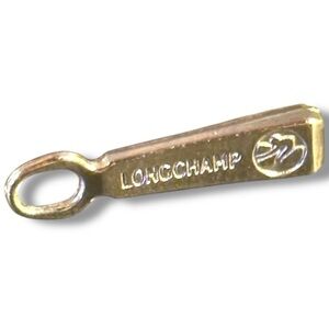 Longchamp Silver Zipper Pull — Replacement Hardware Logo Charm Le Pliage Tote